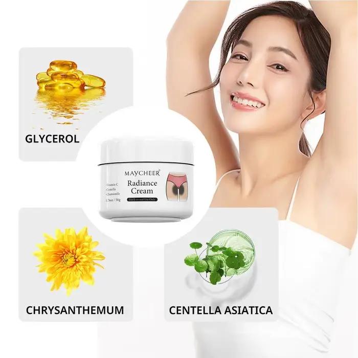 Crème blanchissante BIOAOUA pour peau fine et hydratée corps aisselles fesses genoux éclaircissement zones intimesUsageIdées Occasions Spéciales