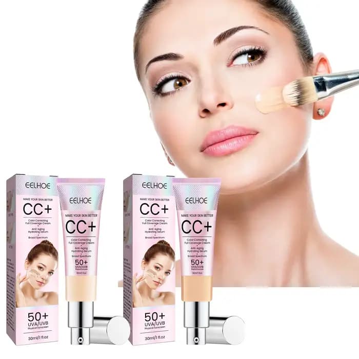 Crème CC réparatrice pour le visage : offre une couverture naturelle