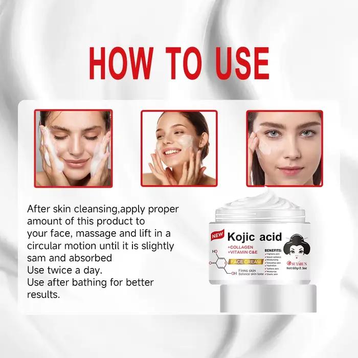 SUYARUN Crème à l'acide kojique à la propolis et à la vitamine E – éclaircissante