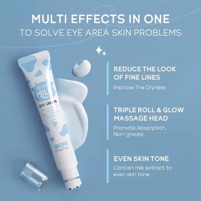LAIKOU – crème pour les yeux en rouleau de lait et brillant