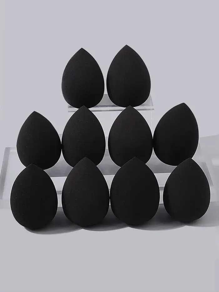 Oeufs de beauté noirs, œufs éponge à double usage secs et humides