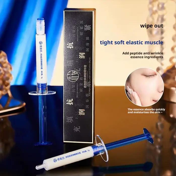 Crème à l'essence de collagène polypeptide-hydratant raffermissant élastique tendre remplissage ridules nourrissant Anti-âge peau du visage 5g