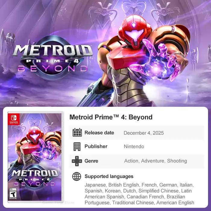 Offres de jeux Nintendo Switch - Metroid Prime 4 Beyond - Jeu physique 100% neuf - Jeu d'action pour Nintendo Switch OLED Lite