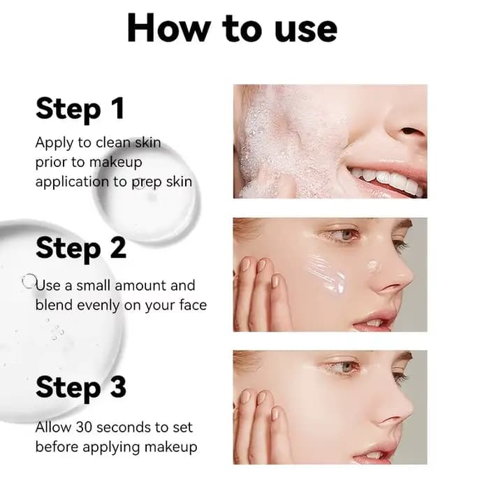 Base de maquillage hydratante pour le visage