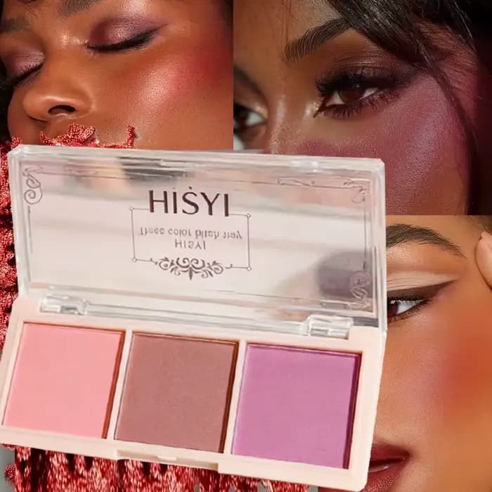 Palette de fards à joues 3 couleurs – Finition mate