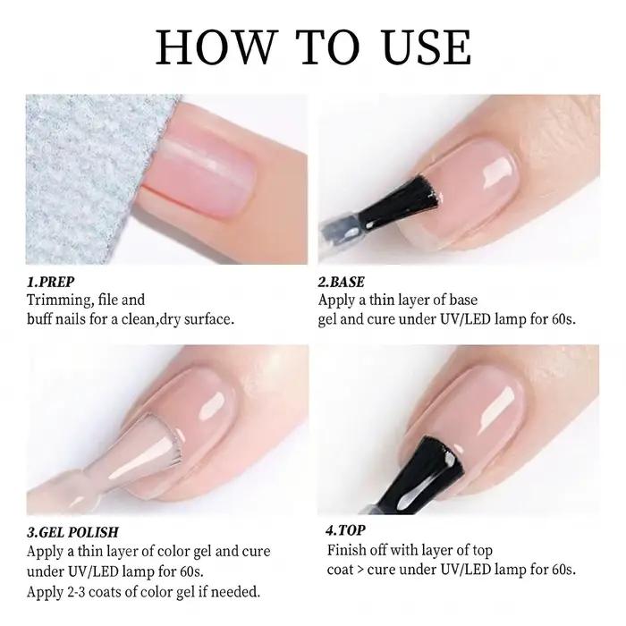 Vernis à ongles en gel UV transparent rose nude 15 ml