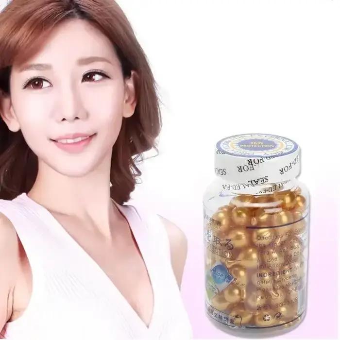 Capsules d'extrait de vitamine E pour rides instantanées