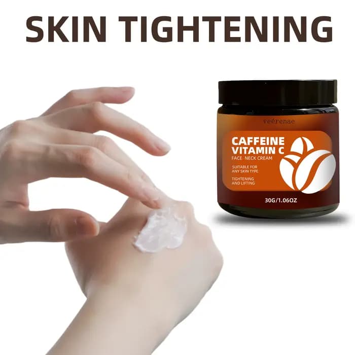 CAFFEINE VITAMIN C FACE NECK CREME - Formule hypoallergénique sans alcool