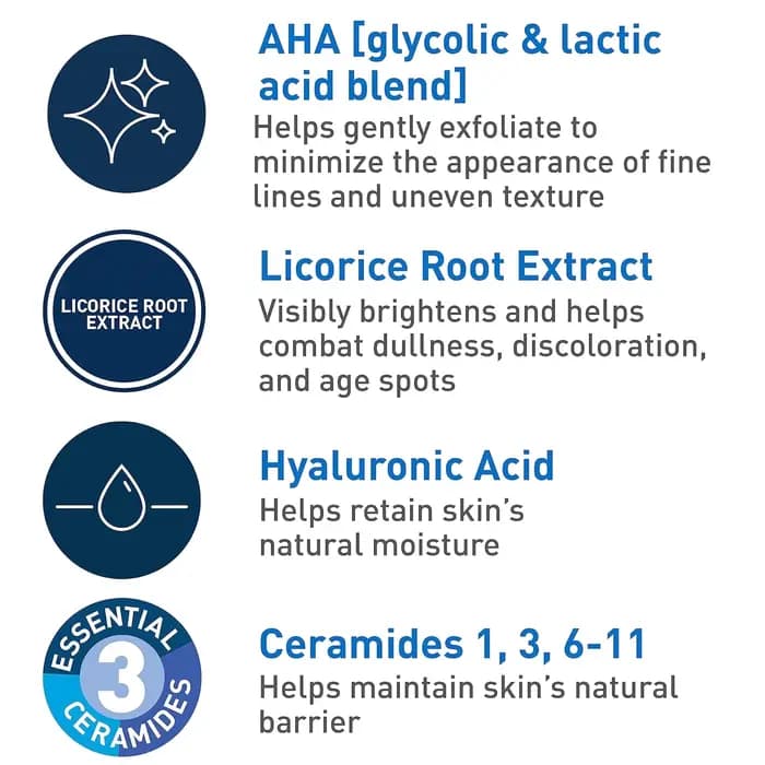 Traitement exfoliant nocturne régénérant pour la peau CeraVe 50 ml