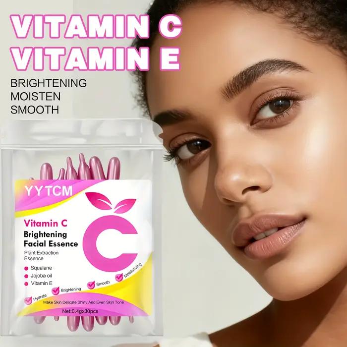 Essence en capsules éclaircissante et hydratante à la vitamine C