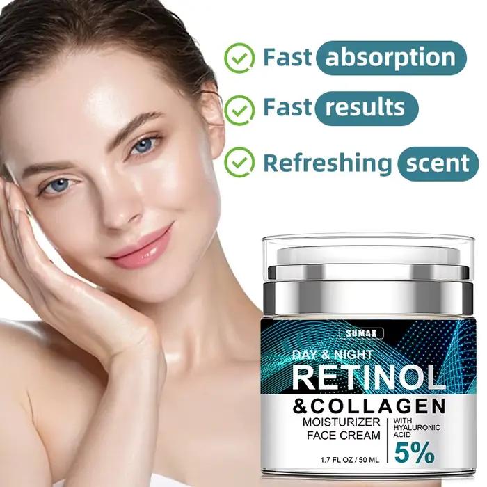 Rétinol Anti-âge crème pour le visage hydratant dissolvant de rides collagène acide hyaluronique crèmes soins de la peau 50ML