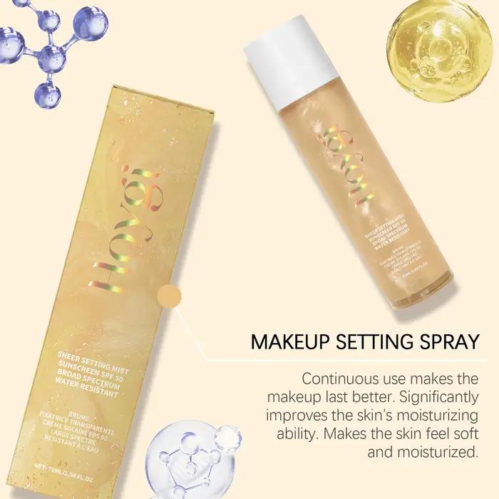 Spf 50 + Spray de réglage pour le maquillage