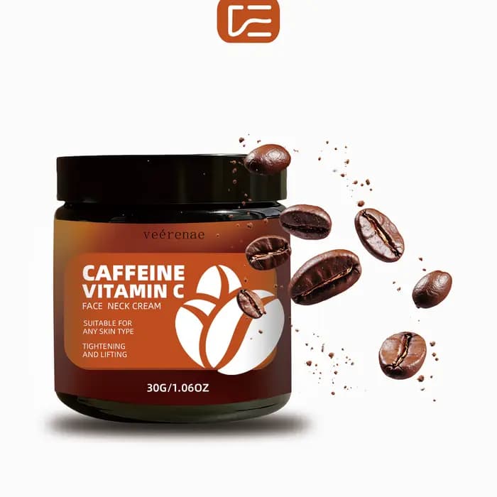 CAFFEINE VITAMIN C FACE NECK CREME - Formule hypoallergénique sans alcool