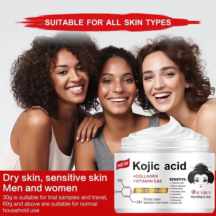 SUYARUN Crème à l'acide kojique à la propolis et à la vitamine E – éclaircissante