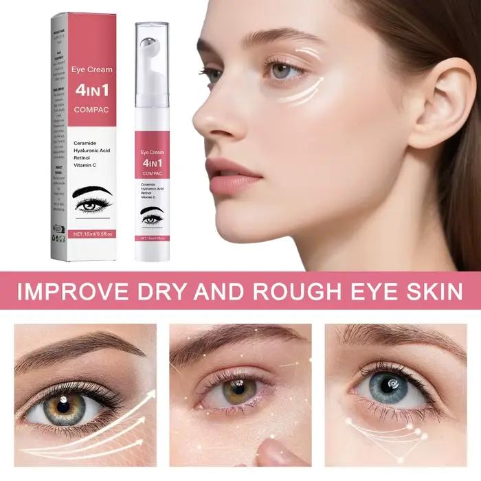 Crème pour les yeux 4 en 1 de 15 ml – Réduit les ridules