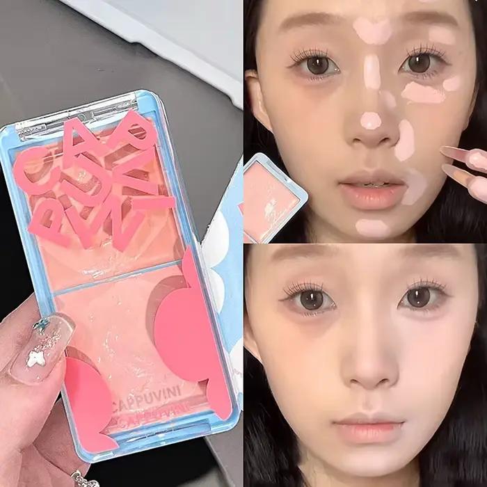Cappuvini – Palette de crème éclaircissante bicolore pour le visage