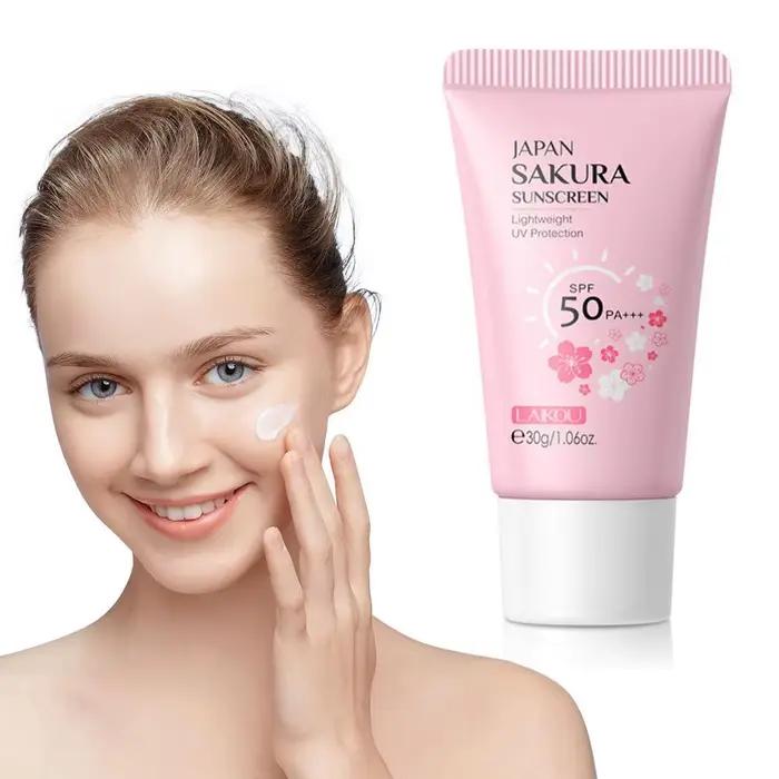 Crème solaire éclaircissante LAIKOU Japan Sakura SPF 50+ pour le visage et le corps