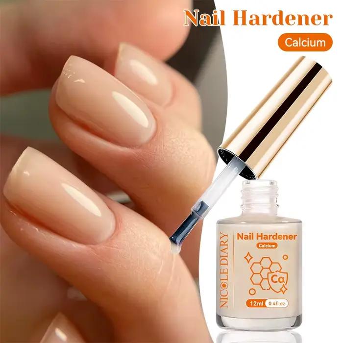 NICOLE DIARY 12ml Vernis à ongles rose fortifiant naturel transparent pour une brillance améliorée