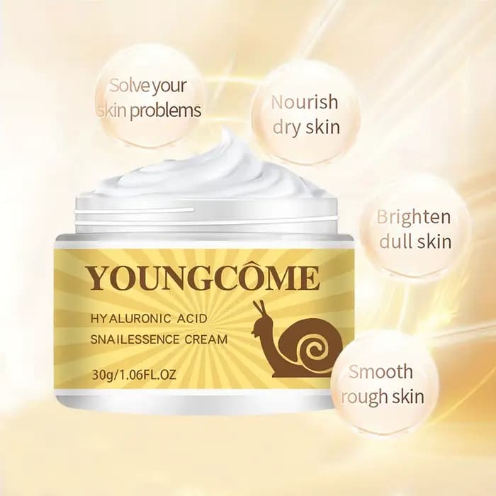 Crème à l'essence d'acide hyaluronique d'escargot nourrit en profondeur la peau améliore la rugosité resserre