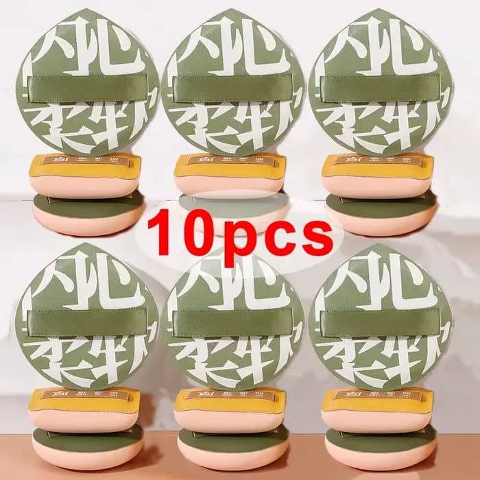 1-10 pièces Super épais doux bouffées de maquillage grand coton velours poudre bouffée liquide fond de teint éponge