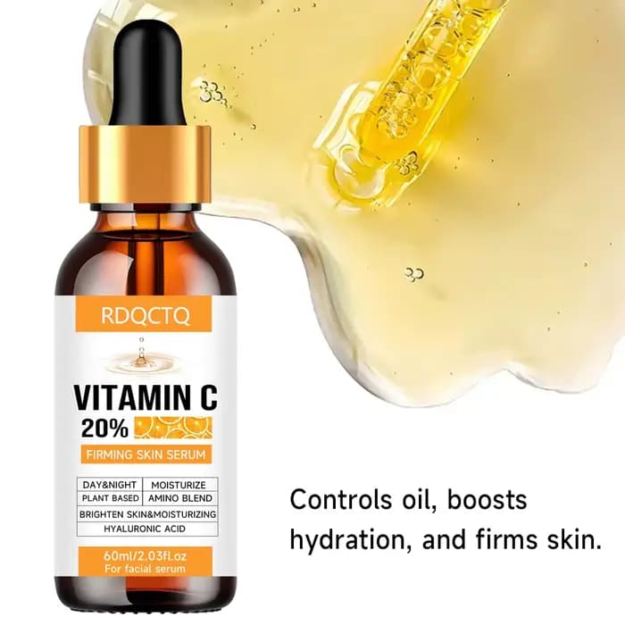 Essence cutanée raffermissante à la vitamine C : formule d'hydratation de jour et d'acides végétales pour une teint rayonnant