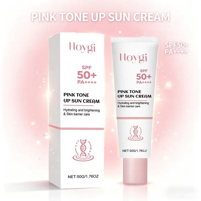 Crème solaire tonifiante rose SPF50+ PA+++ Protection UV éclaircissante