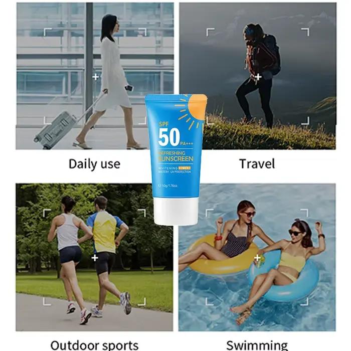 Crème solaire hydratante et blanchissante