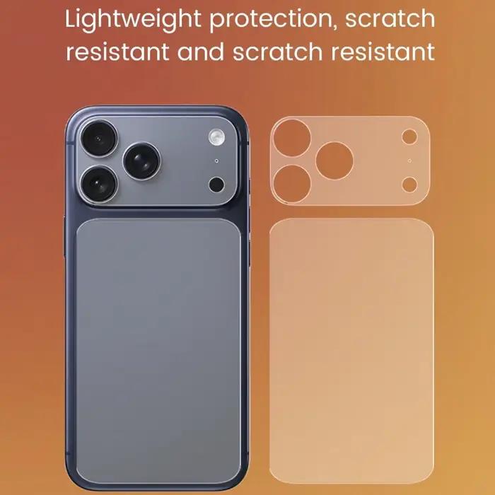 NNBILI 1 pièces/ensemble Film de lentille de Base mate + Film arrière PET mat pour IPhone 17 Pro Max 17 Pro accessoires de téléphone conception minimaliste