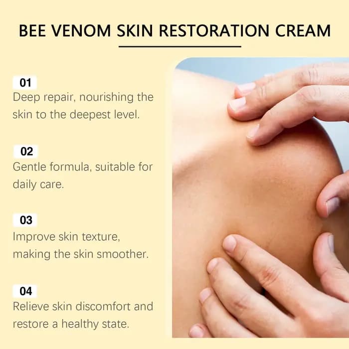Crème de restauration de la peau au venin d'abeille