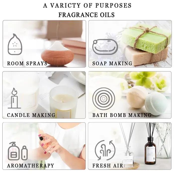 PHATOIL 100ml huile parfumée noix de coco et vanille gomme à bulles brise de mer blanc musc arôme huiles parfumées pour bougies fabrication de savon