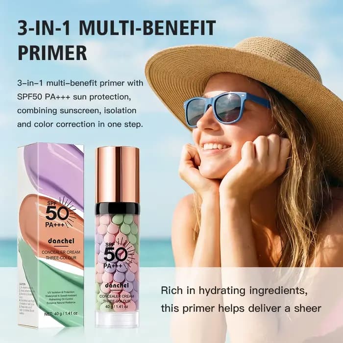 Base de maquillage 3-en-1 SPF 50 correctrice de couleur