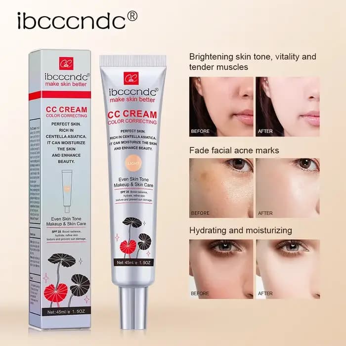 Base de maquillage féminine ErborianCC crème anti-cernes couverture complète fond de teint