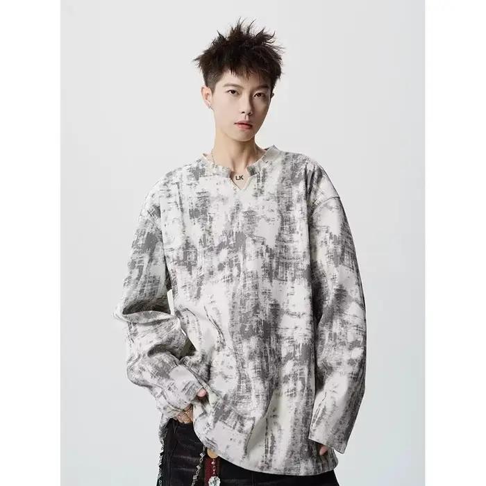 Chemise de base pour homme à col en V, nouvelle collection Printemps 2026, design tendance, polyvalente et chaude