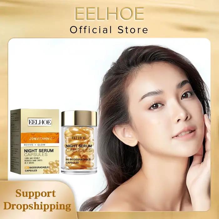 EELHOE vitamine C Anti-âge Capsules raffermissant élimination des rides resserrement hydratant taches de rousseur