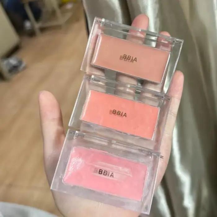 BBIA Downy joue Blush crème étui Transparent choix de couleurs multiples (pêche/Fig) Texture crémeuse teinte
