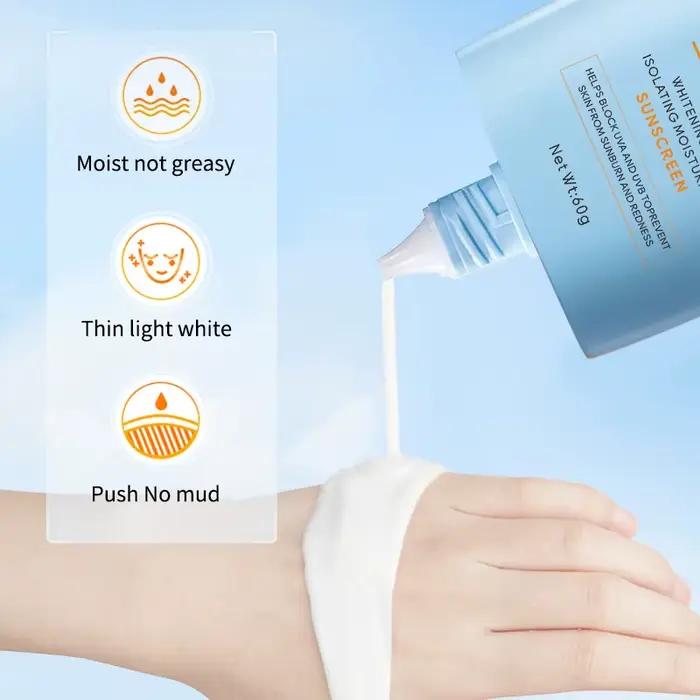 O'cheal crème solaire blanchissante SPF50 + protecteur visage corps Gel