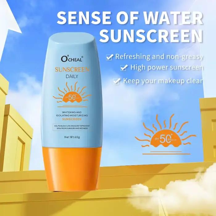O'cheal crème solaire blanchissante SPF50 + protecteur visage corps Gel