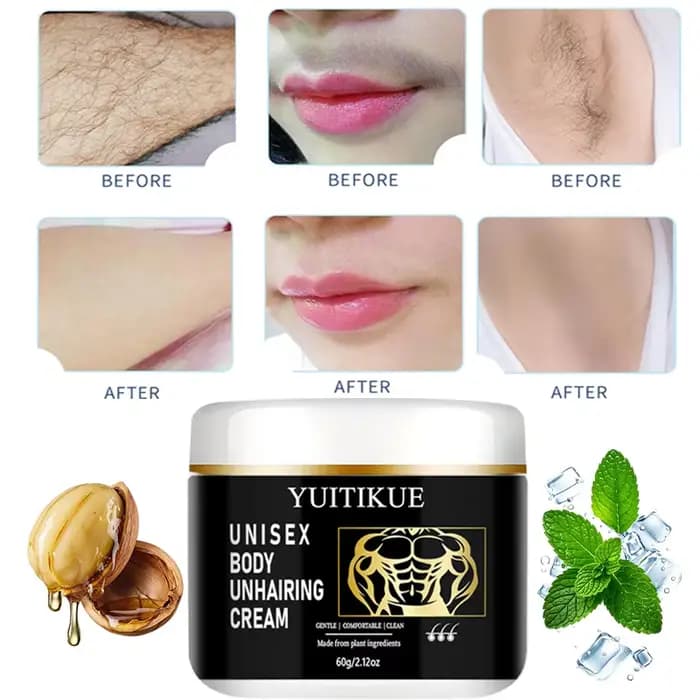 Crème dépilatoire douce aux ingrédients végétaux 60g