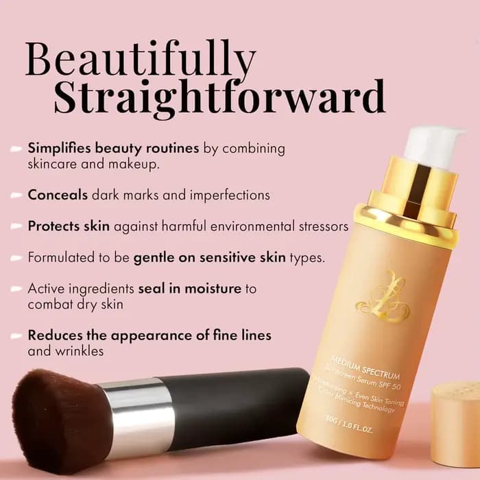 Fond de Teint Biomimic 4-en-1 Spectrums Lumineux avec SPF50+ et Correcteur Longue Tenue Adaptatif