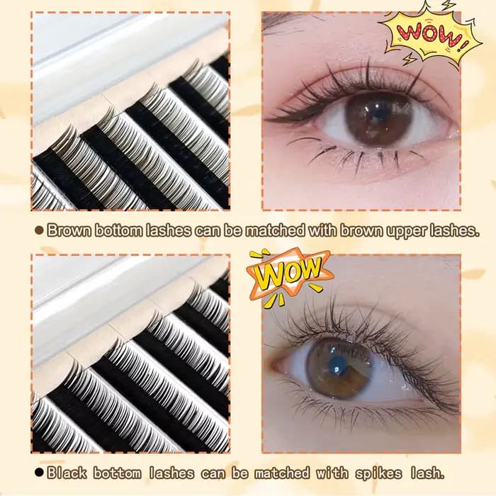 ABONNIE Extensions de cils inférieurs individuels