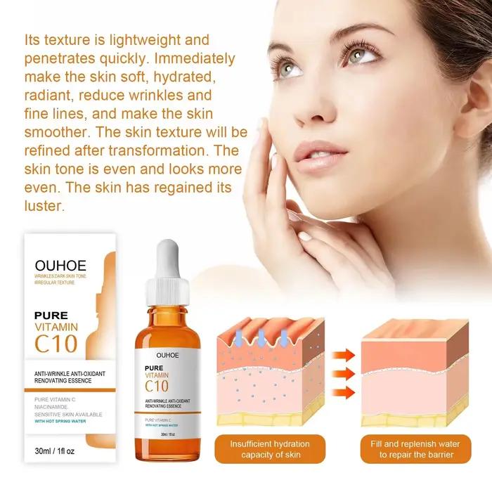 Sérum dissolvant de rides à la vitamine C pour le visage