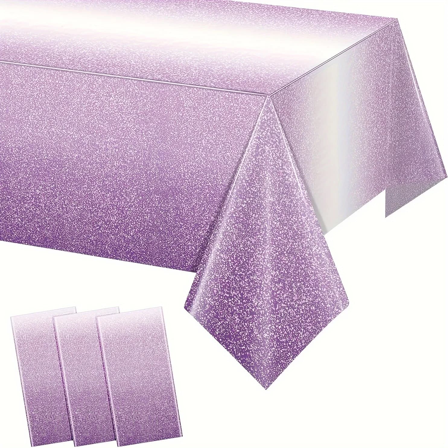 Nappe en Plastique Rose Pastel Dégradé pour Tables Rectangulaires, Poulet Rose Clair, 1 Paquet