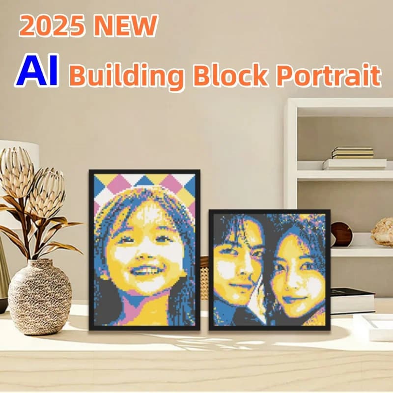 Portrait personnalisé image Ai bloc de construction Puzzle Pixel dessin Album décoration de la maiso