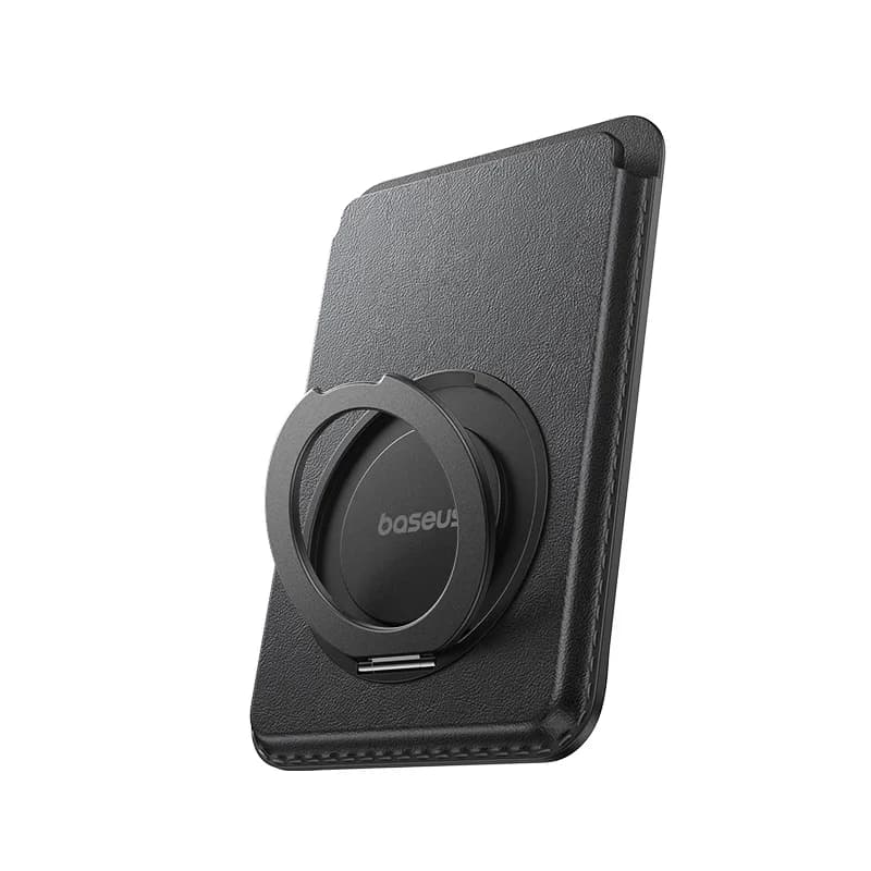 Étui de téléphone en cuir PU Baseus avec porte-cartes magnétique pour iPhone 17 MagSafe avec rotatio