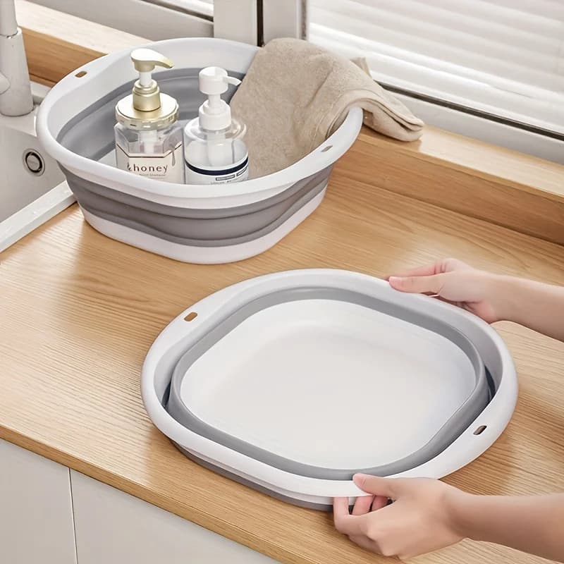 One3Set de bassins pliables, un bassin multifonctionnel, utilisé pour se laver le visage dans les do
