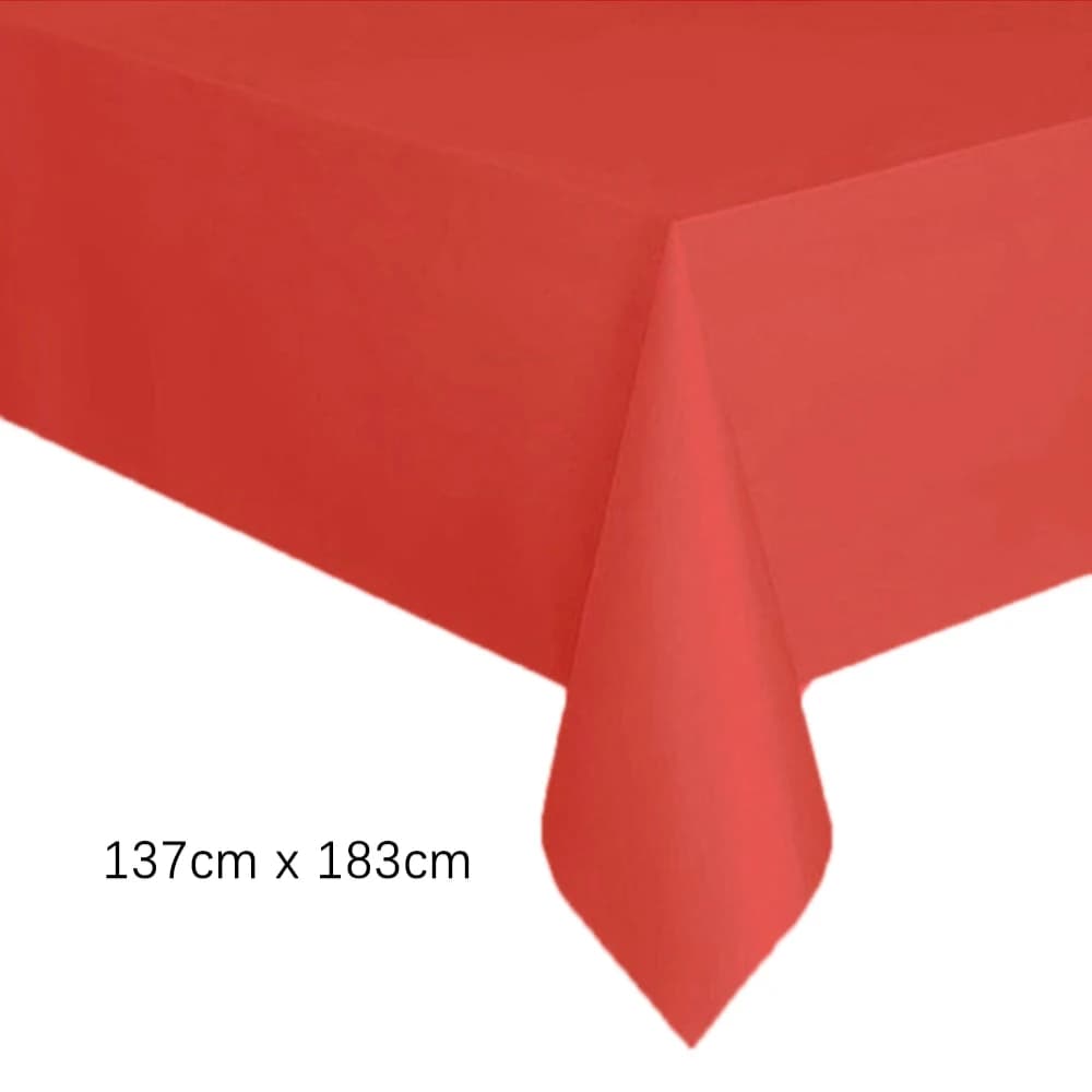 Nappe jetable blanc rose, couverture de Table rectangulaire en plastique, tissu de bureau pour anniv