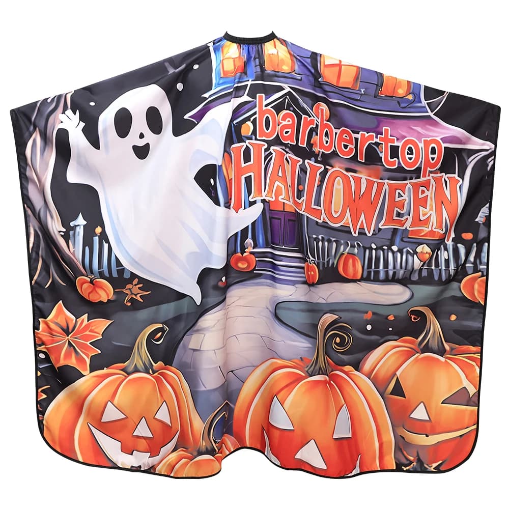Tablier de Coiffeur à Motif de Citrouille pour Halloween, Capes Antistatiques, Outils de Barbier