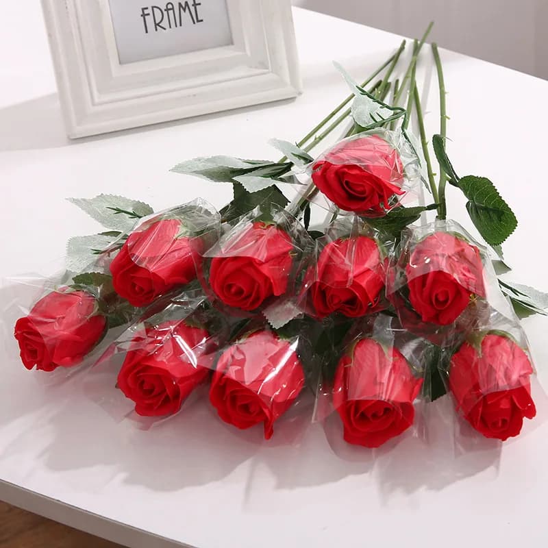 Rose de savon artificielle parfumée pour toujours, Bouquet de fleurs pour mariage, saint-valentin, fête des mères, cadeau, décorations de fête de noël