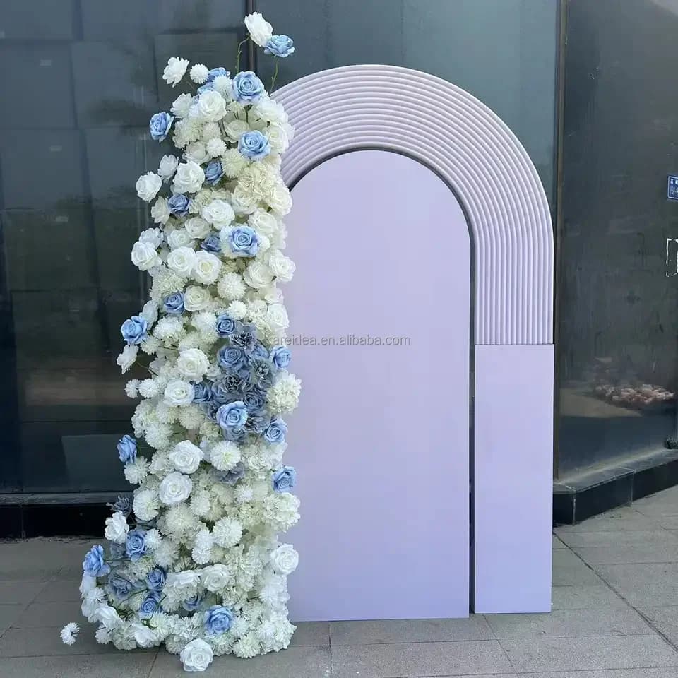 Nouveau Style arc de mariage toile de fond événement fête scène décoration décors fournitures fleur mur